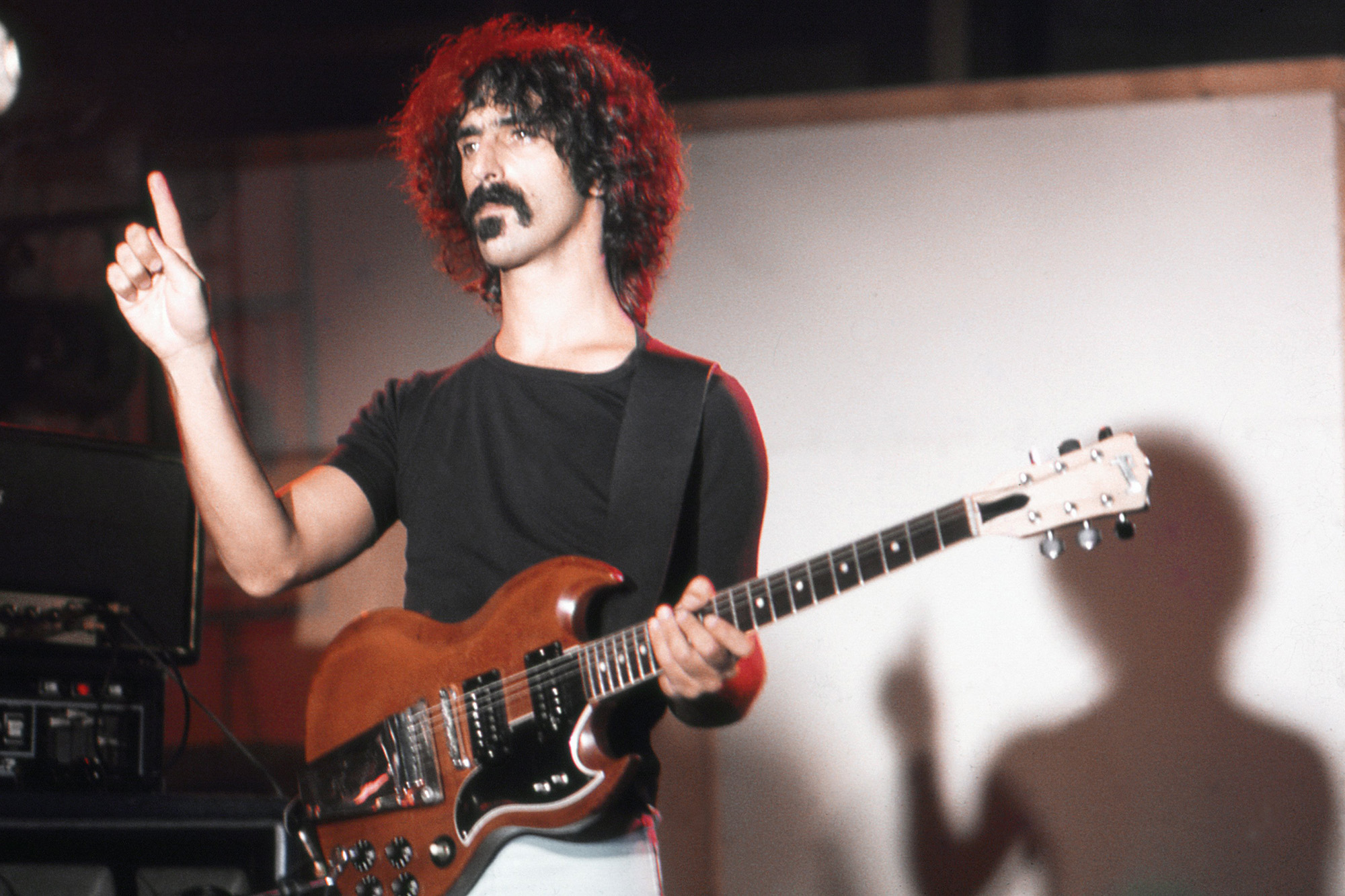 Frank Zappa playing guitar