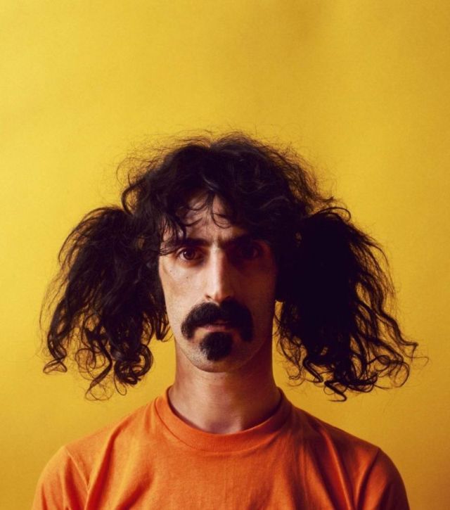 Frank Zappa with pigtails